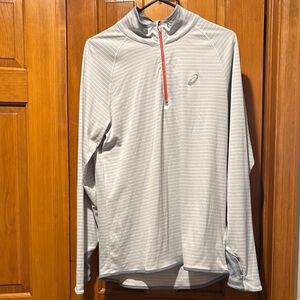 Asics Gray Striped Pullover